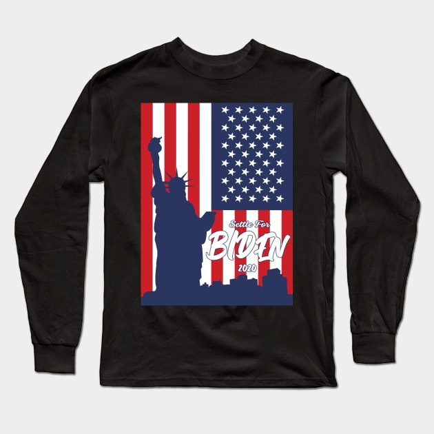 Settle For Biden Long Sleeve T-Shirt by custardzero